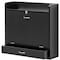 Basicwise Wall Mount Folding Laptop Writing Computer or Makeup Desk with Storage Shelves and Drawer, Black QI004015.BK - alternate 4